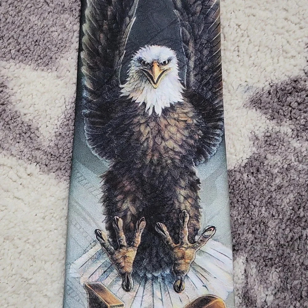 Vintage Harley Davidson Ralph Marlin Touchdown Eagle Neck Tie